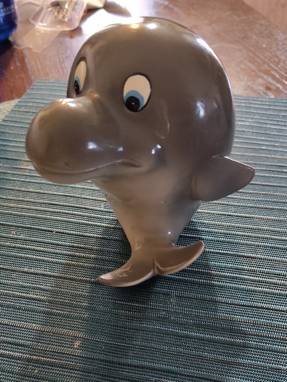 Hard Plastic Vintage Dolphin Coin Bank Between The 1960s And 1970s